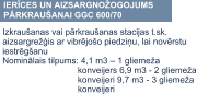IERĪCES UN AIZSARGNOŽOGOJUMS PĀRKRAUŠANAI GGC 600/70 Izkraušanas vai pārkraušanas stacijas t.sk. aizsargrežģis ar vibrējošo piedziņu, lai novērstu iestrēgšanu Nominālais tilpums: 4,1 m3 – 1 gliemeža konveijers 6,9 m3 - 2 gliemeža konveijeri 9,7 m3 - 3 gliemeža konveijeri
